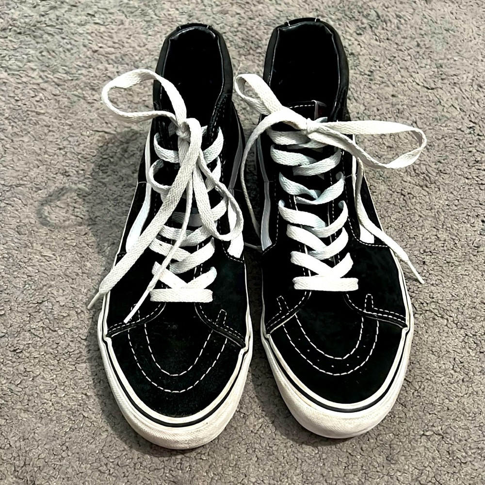 Vans Old Skool Black and White High Tops Shoes